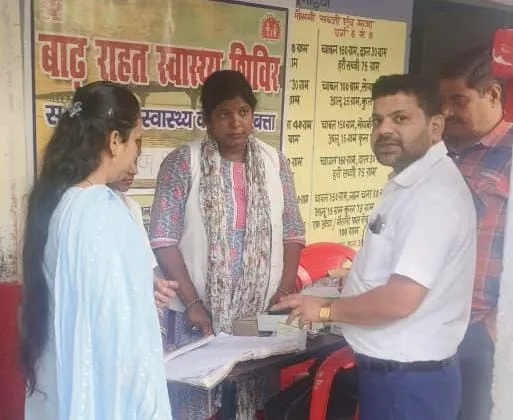 बाढ़ राहत शिविरों में मेडिकल टीम तैनात, विस्थापितों को मिलेगी स्वास्थ्य सुविधा।