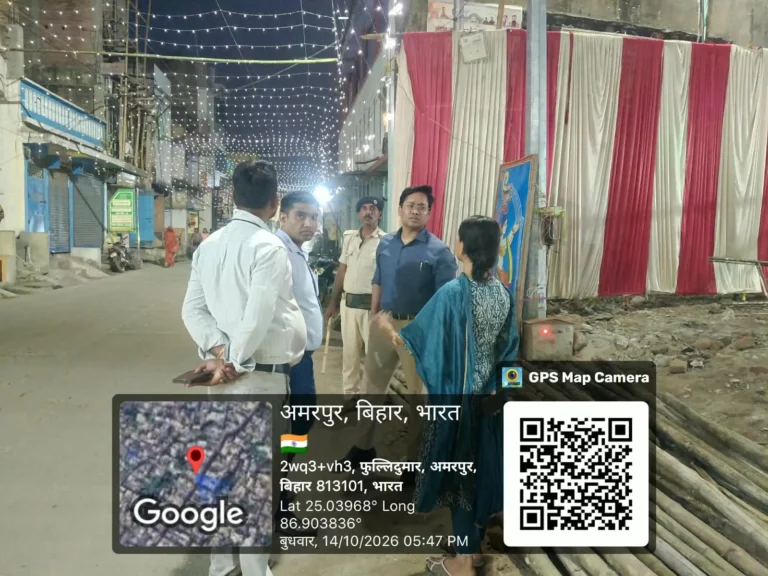 BANKA NEWS: दुर्गापूजा को लेकर अमरपुर में सफाई व्यवस्था की जांच, कार्यपालक पदाधिकारी ने किया औचक निरीक्षण